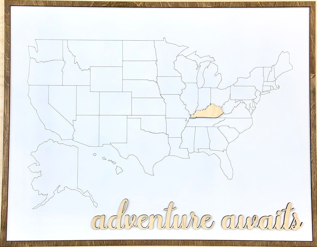 USA Adventure Awaits Map