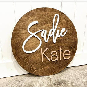 Personalized Round Wood Cut