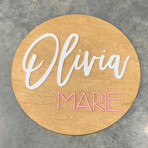 Personalized Round Wood Cut