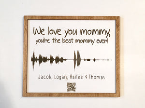 Engraved Voice Message Sound Wave Art!