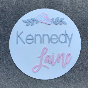 Personalized Round Wood Cut